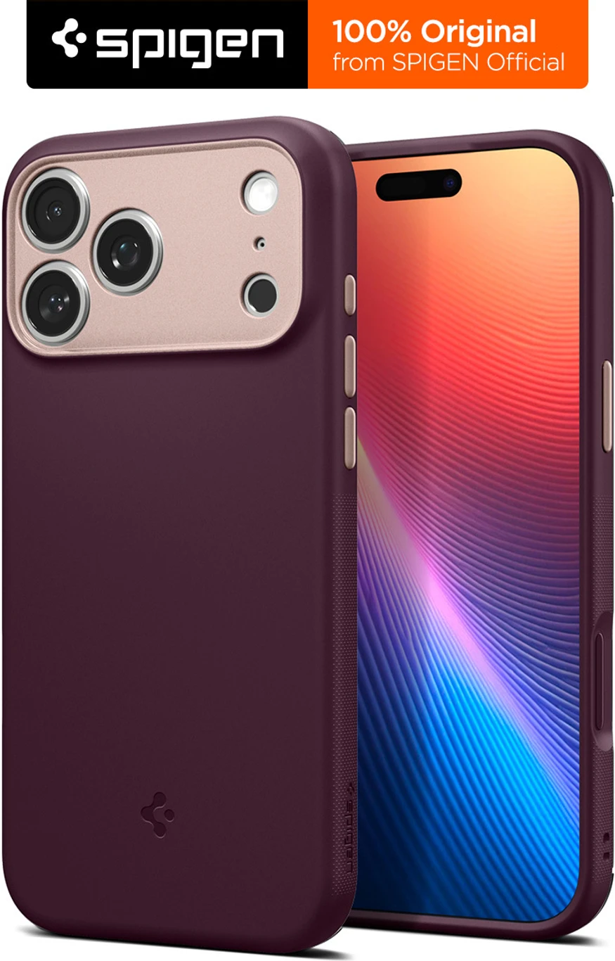 Spigen Nano Pop MagFit Back Cover for Apple iPhone 17 Pro 5G, Apple iPhone 18 Pro 5G (Maroon, Magsafe, Thermoplastic Polyurethane, Polycarbonate, Pack of: 1)